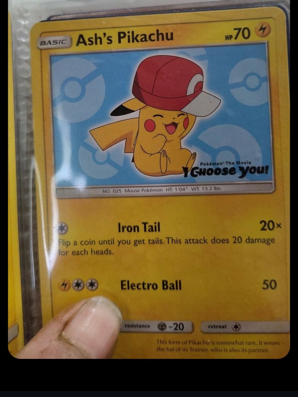 Ash's Pikachu Pokémon Card - Yellow